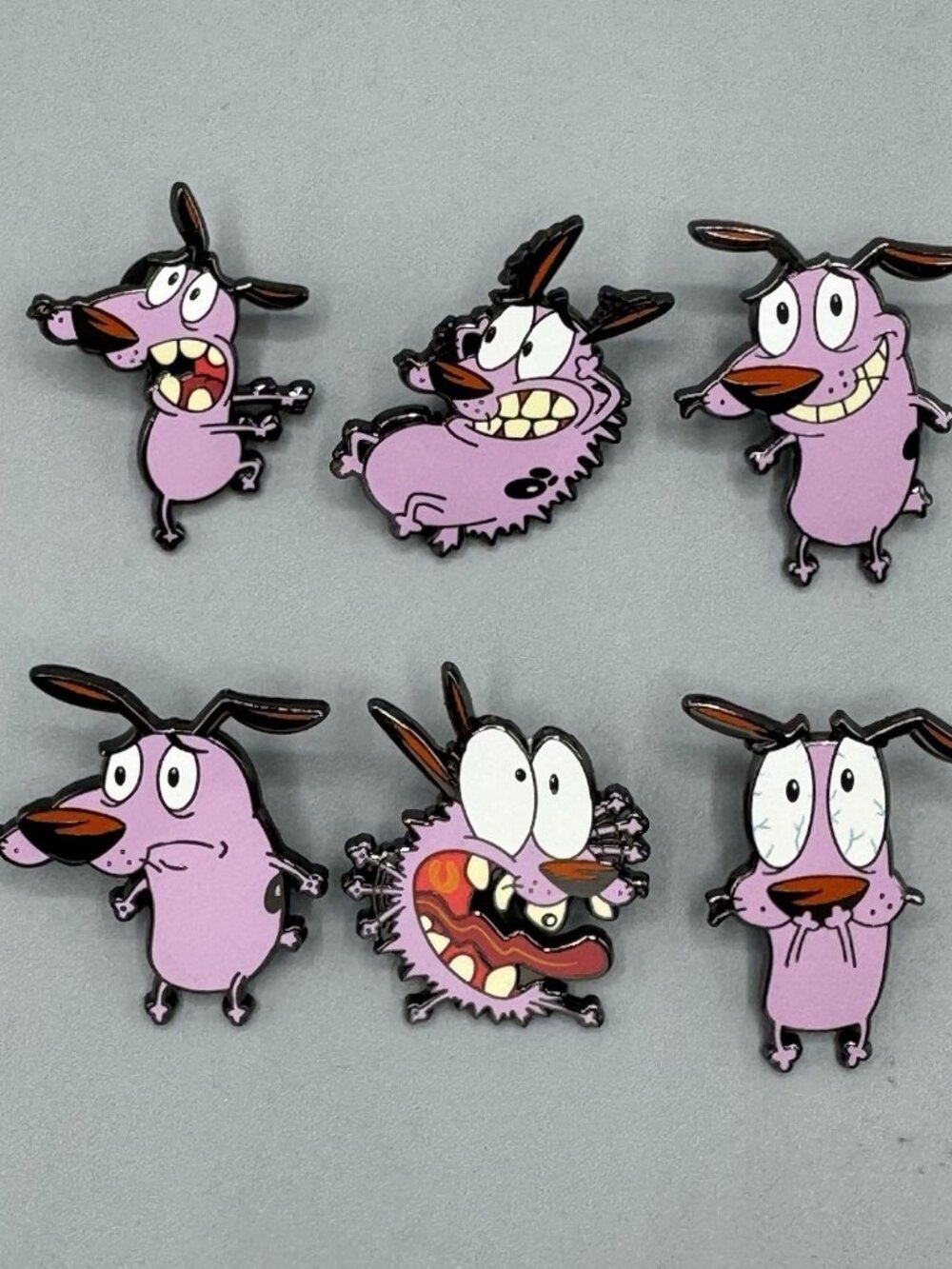 Courage The Cowardly Dog Emotions Pin New Open Box-FULL SET OF 6